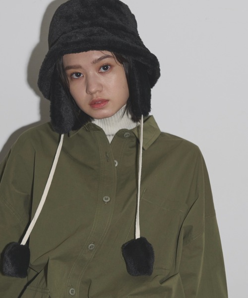 THE YOn(ザヨン)の「イヤーマフエコファーバケットハット(ハット・レディース・ベージュ/ブラック/アイボリー・FREE)」の16枚目の写真