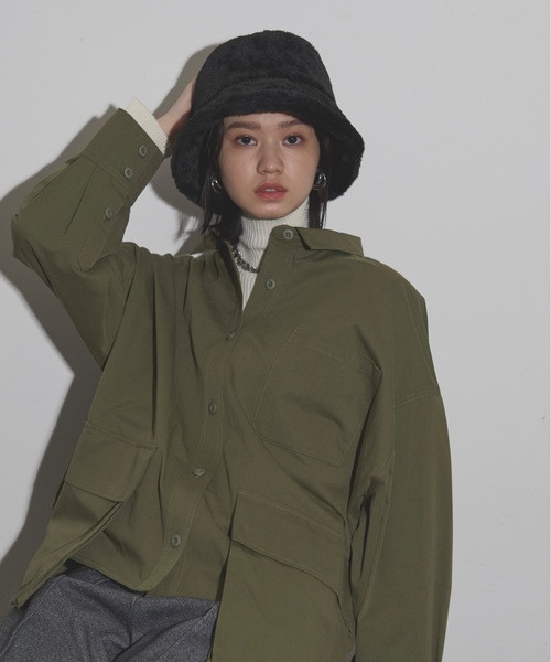 THE YOn(ザヨン)の「イヤーマフエコファーバケットハット(ハット・レディース・ベージュ/ブラック/アイボリー・FREE)」の21枚目の写真