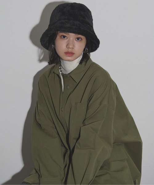 THE YOn(ザヨン)の「イヤーマフエコファーバケットハット(ハット・レディース・ベージュ/ブラック/アイボリー・FREE)」の19枚目の写真