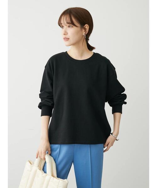 Sugar spoon(シュガースプーン)の「・SUGAR SPOON バックスリットウラケスウェット(スウェット・レディース・グリーン/ライトベージュ/ブラック/チャコールグレー・FREE)」の11枚目の写真