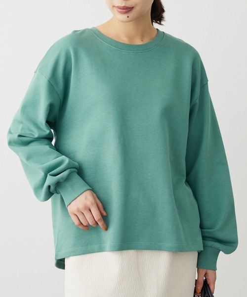 Sugar spoon(シュガースプーン)の「・SUGAR SPOON バックスリットウラケスウェット(スウェット・レディース・グリーン/ライトベージュ/ブラック/チャコールグレー・FREE)」の4枚目の写真