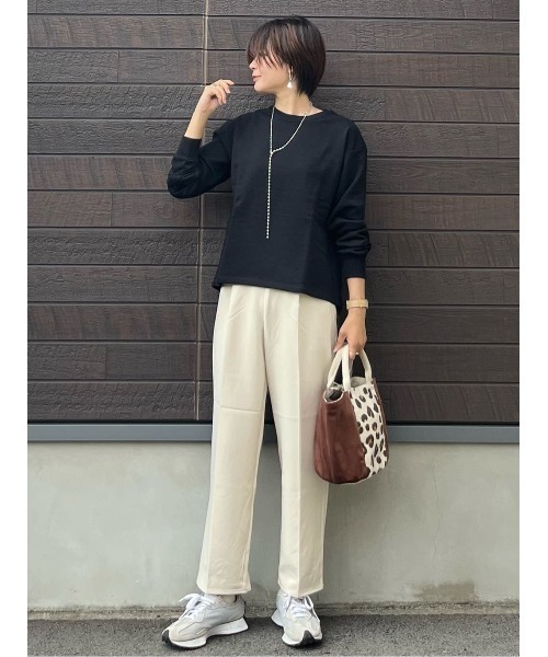 Sugar spoon(シュガースプーン)の「・SUGAR SPOON バックスリットウラケスウェット(スウェット・レディース・グリーン/ライトベージュ/ブラック/チャコールグレー・FREE)」の5枚目の写真