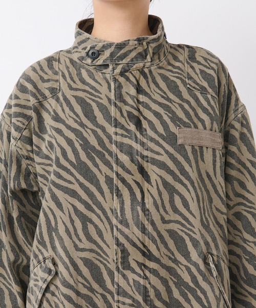 RIVE DROITE（リヴドロワ）の「ゼブラモッズコート（モッズコート・レディース・カーキ・FREE）」の7枚目の写真