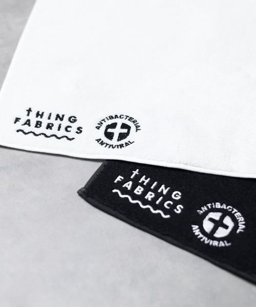 THING FABRICS（シングファブリックス）の「『THING FABRICS』　Antiviral Towel（ハンカチ/ハンドタオル・レディース・ブラック/ホワイト・FREE）」の4枚目の写真