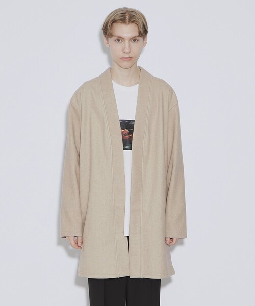 tk.TAKEO KIKUCHI（ティーケータケオキクチ）の「◆ダブルフェイスカットコーディガン（カーディガン/ボレロ・メンズ・ブルー系その他/ベージュ/チャコールグレー・04/02/03）」の4枚目の写真