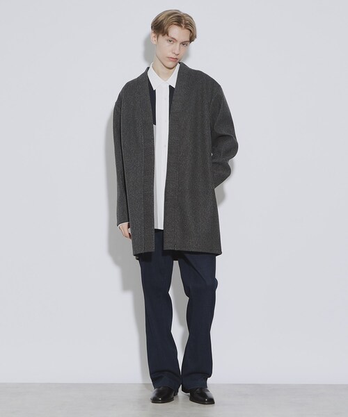 tk.TAKEO KIKUCHI（ティーケータケオキクチ）の「◆ダブルフェイスカットコーディガン（カーディガン/ボレロ・メンズ・ブルー系その他/ベージュ/チャコールグレー・04/02/03）」の12枚目の写真
