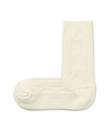 無印良品 | 足なり直角　履き口やわらか　柄編み　靴下（婦人）(ソックス/靴下)