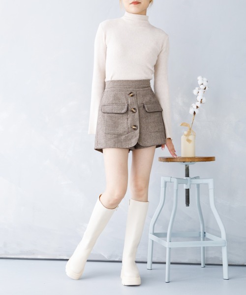 attagirl(アタガール)の「厚底タンクソールロングブーツ(ブーツ・レディース・アイボリー/ブラック・LL/S/M/3L/L)」の20枚目の写真