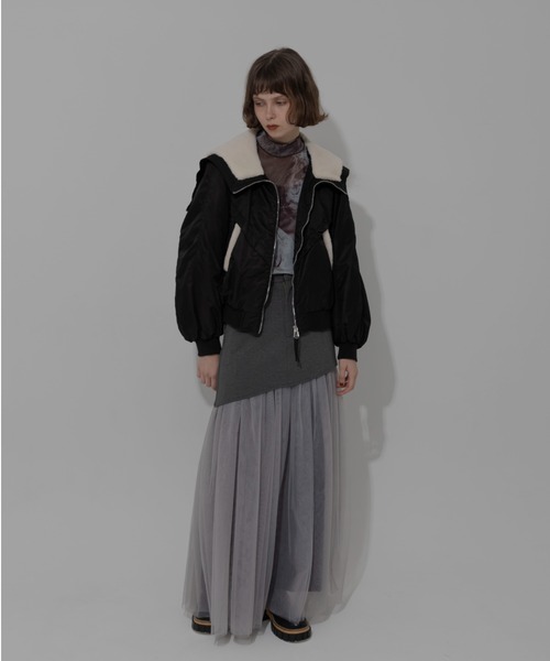 AMAIL(アマイル)の「N2b motif blouson(ブルゾン・レディース・ブラック/カーキ・FREE)」の20枚目の写真