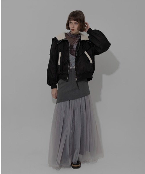 AMAIL(アマイル)の「N2b motif blouson(ブルゾン・レディース・ブラック/カーキ・FREE)」の21枚目の写真