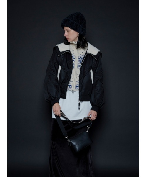 AMAIL(アマイル)の「N2b motif blouson(ブルゾン・レディース・ブラック/カーキ・FREE)」の18枚目の写真