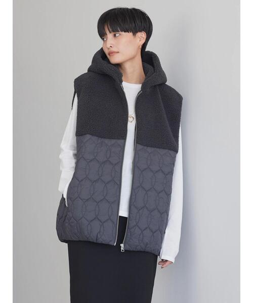 AMERICAN HOLIC（アメリカンホリック）の「キルポカキルトフードベスト（ベスト・レディース・チャコールグレー・L/M）」の16枚目の写真