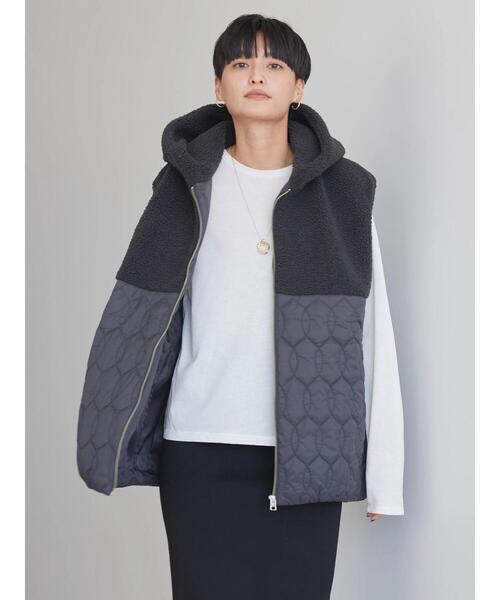 AMERICAN HOLIC（アメリカンホリック）の「キルポカキルトフードベスト（ベスト・レディース・チャコールグレー・L/M）」の17枚目の写真