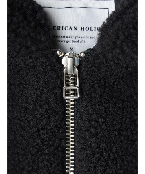 AMERICAN HOLIC（アメリカンホリック）の「キルポカキルトフードベスト（ベスト・レディース・チャコールグレー・L/M）」の5枚目の写真