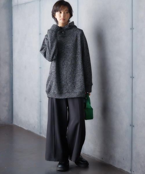 Soiunique（スワユニーク）の「センタープレス超ワイドパンツ ［Soiunique］（その他パンツ・レディース・ブラック/カーキ/ベージュ・M/LL/L）」の5枚目の写真