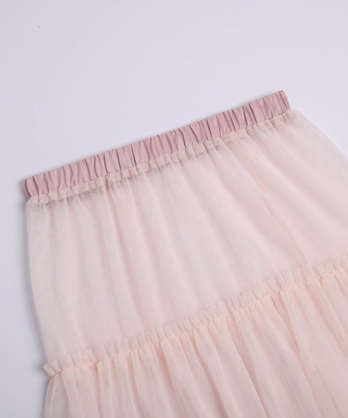 SUGAR BISKET（シュガービスケット）の「ティアードチュールスカート（スカート・レディース・ホワイト/ブラウン/ブラック/グレー/ブラック系/ピンク・フリー）」の18枚目の写真