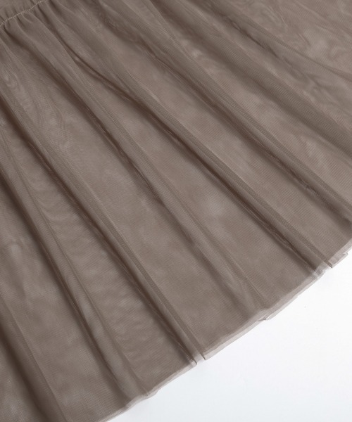 SUGAR BISKET（シュガービスケット）の「ティアードチュールスカート（スカート・レディース・ホワイト/ブラウン/ブラック/グレー/ブラック系/ピンク・フリー）」の12枚目の写真