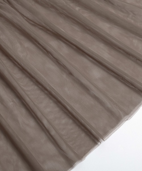 SUGAR BISKET（シュガービスケット）の「ティアードチュールスカート（スカート・レディース・ホワイト/ブラウン/ブラック/グレー/ブラック系/ピンク・フリー）」の13枚目の写真