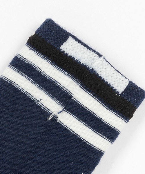 petit main（プティマイン）の「くま刺しゅうハイソックス（ソックス/靴下・キッズ・ネイビー/グレー・L/M/S）」の7枚目の写真
