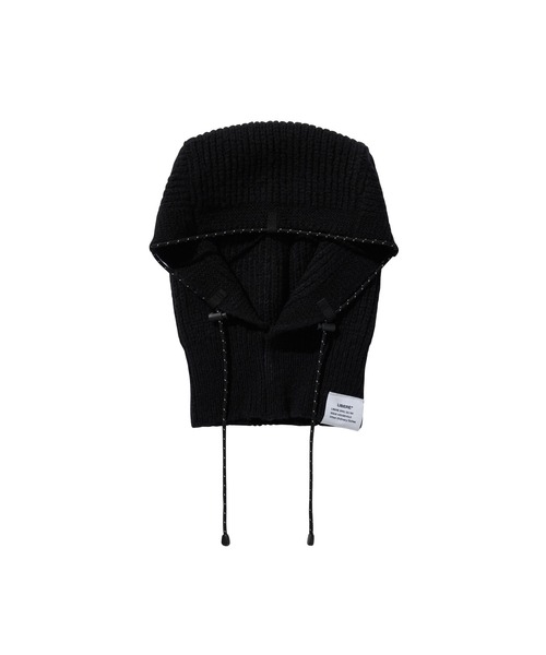 LIBERE（リベーレ）の「STRING WARM HOOD（ニットキャップ/ビーニー・メンズ・ブラック/アイボリー・FREE）」の3枚目の写真