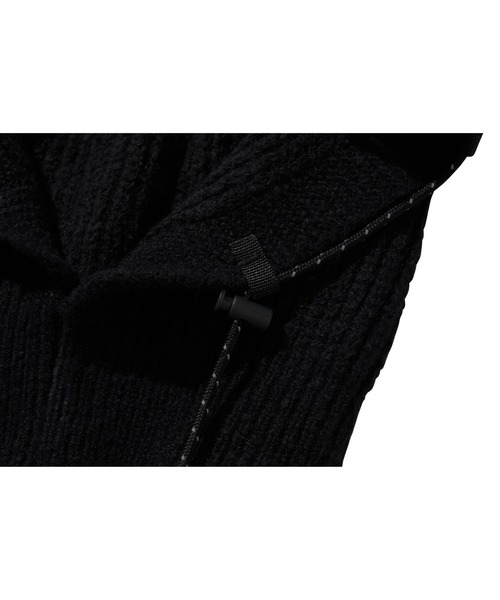 LIBERE（リベーレ）の「STRING WARM HOOD（ニットキャップ/ビーニー・メンズ・ブラック/アイボリー・FREE）」の6枚目の写真