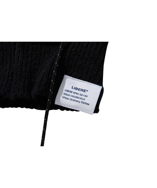 LIBERE（リベーレ）の「STRING WARM HOOD（ニットキャップ/ビーニー・メンズ・ブラック/アイボリー・FREE）」の7枚目の写真
