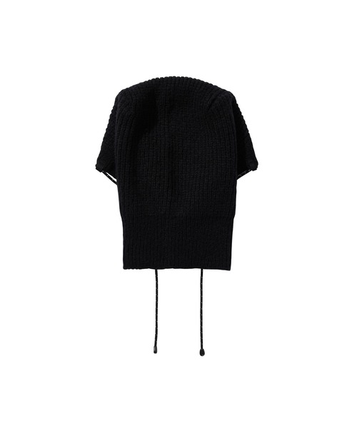 LIBERE（リベーレ）の「STRING WARM HOOD（ニットキャップ/ビーニー・メンズ・ブラック/アイボリー・FREE）」の4枚目の写真