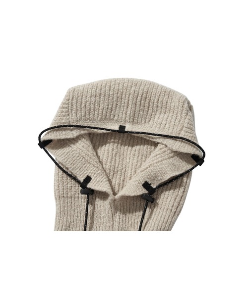 LIBERE（リベーレ）の「STRING WARM HOOD（ニットキャップ/ビーニー・メンズ・ブラック/アイボリー・FREE）」の12枚目の写真