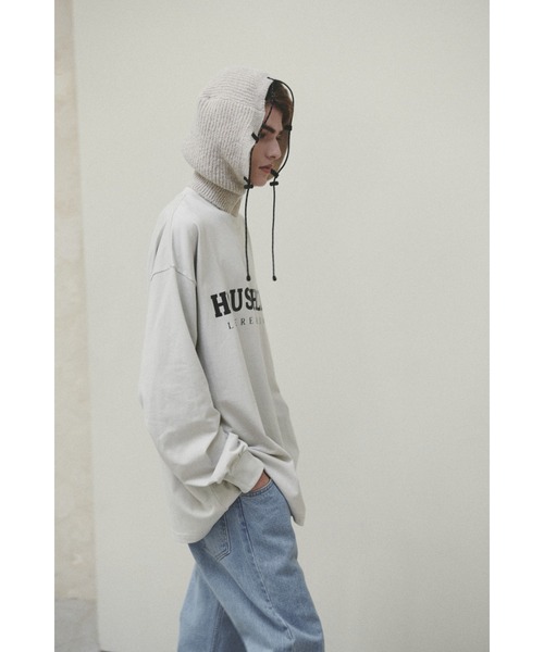 LIBERE（リベーレ）の「STRING WARM HOOD（ニットキャップ/ビーニー・メンズ・ブラック/アイボリー・FREE）」の15枚目の写真