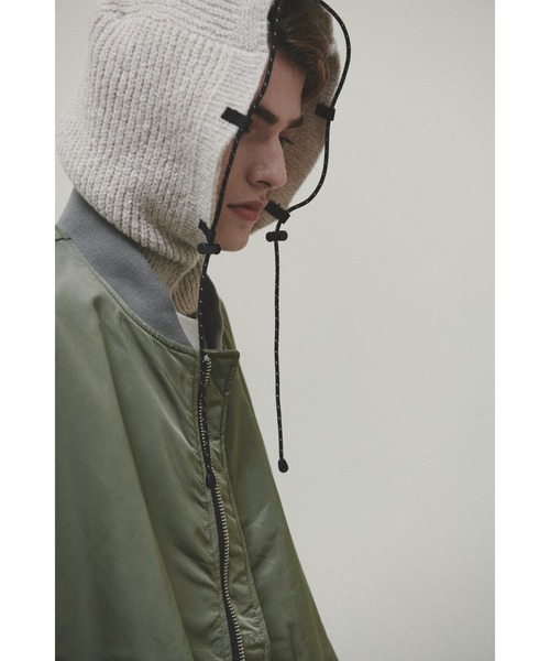 LIBERE（リベーレ）の「STRING WARM HOOD（ニットキャップ/ビーニー・メンズ・ブラック/アイボリー・FREE）」の16枚目の写真