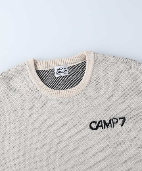 CAMP7（キャンプセブン）の「【CAMP7】ジャガードロゴニットプルオーバー（ニット/セーター・レディース・グリーン/オフホワイト/ブラック・M-L）」の18枚目の写真