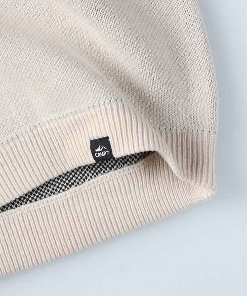 CAMP7（キャンプセブン）の「【CAMP7】ジャガードロゴニットプルオーバー（ニット/セーター・レディース・グリーン/オフホワイト/ブラック・M-L）」の20枚目の写真