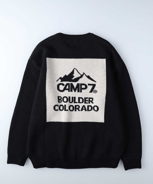 CAMP7（キャンプセブン）の「【CAMP7】ジャガードロゴニットプルオーバー（ニット/セーター・レディース・グリーン/オフホワイト/ブラック・M-L）」の13枚目の写真