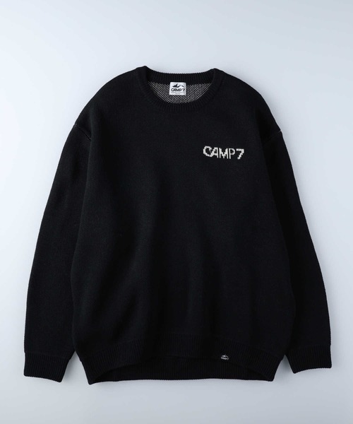 CAMP7（キャンプセブン）の「【CAMP7】ジャガードロゴニットプルオーバー（ニット/セーター・レディース・グリーン/オフホワイト/ブラック・M-L）」の12枚目の写真