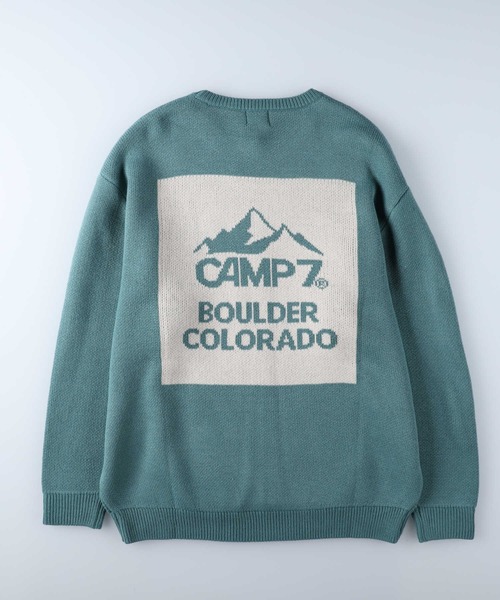 CAMP7（キャンプセブン）の「【CAMP7】ジャガードロゴニットプルオーバー（ニット/セーター・レディース・グリーン/オフホワイト/ブラック・M-L）」の14枚目の写真