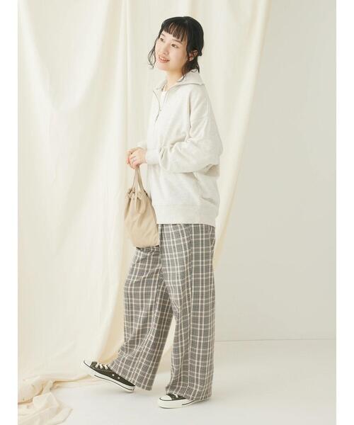 CRAFT STANDARD BOUTIQUE(クラフトスタンダードブティック)の「裏毛セーラーカラーZIPプルオーバー(Tシャツ/カットソー・レディース・ブラック/アイボリー/オートミール/杢グレー・FREE)」の16枚目の写真