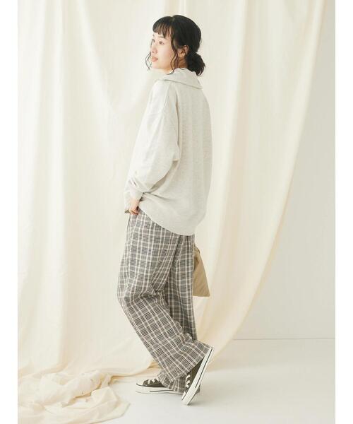 CRAFT STANDARD BOUTIQUE(クラフトスタンダードブティック)の「裏毛セーラーカラーZIPプルオーバー(Tシャツ/カットソー・レディース・ブラック/アイボリー/オートミール/杢グレー・FREE)」の17枚目の写真