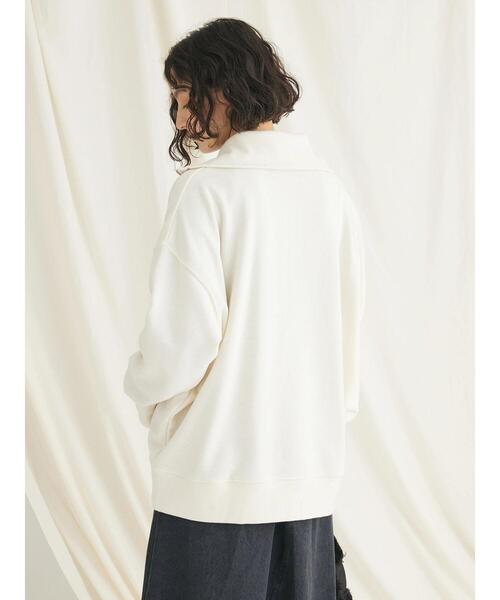 CRAFT STANDARD BOUTIQUE(クラフトスタンダードブティック)の「裏毛セーラーカラーZIPプルオーバー(Tシャツ/カットソー・レディース・ブラック/アイボリー/オートミール/杢グレー・FREE)」の21枚目の写真