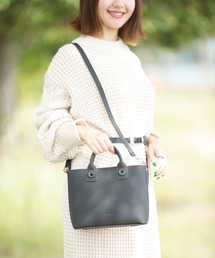 BARCOS（バルコス）の「【BARCOS/バルコス】シュリンクレザー2wayハンドバッグ（小さめサイズ）（ハンドバッグ）」