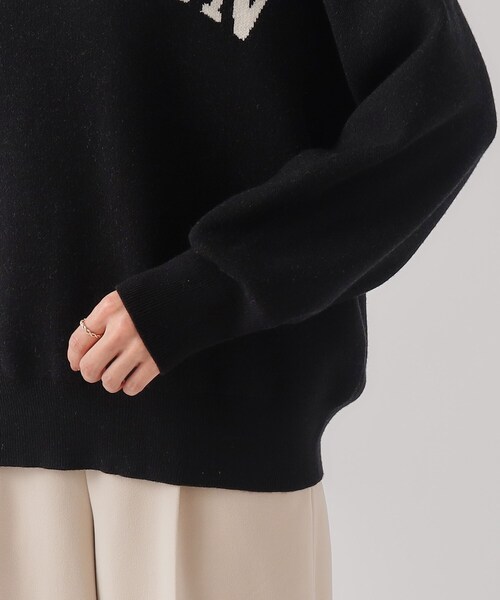 SHOO・LA・RUE（シューラルー）の「◆大人っぽく着られる もちもち スウェットライク ロゴニット（ニット/セーター・レディース・グリーン系/ブラック/ナチュラル・02/03/04）」の18枚目の写真