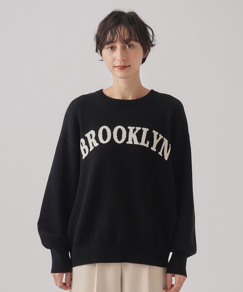 SHOO・LA・RUE（シューラルー）の「◆大人っぽく着られる もちもち スウェットライク ロゴニット（ニット/セーター・レディース・グリーン系/ブラック/ナチュラル・02/03/04）」の19枚目の写真