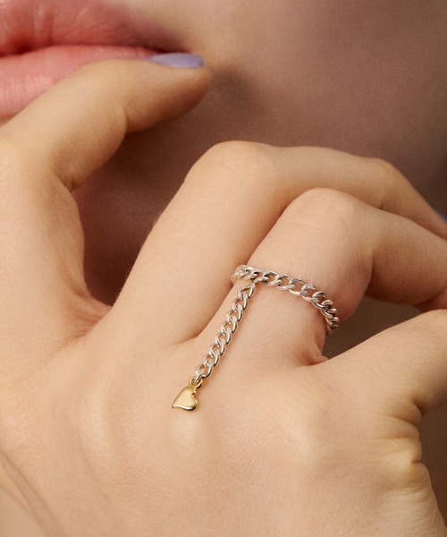 【セール】【2024春夏新作】LAPUIS(ラピュイ)Silver925 HEART CHAIN RING（リング）｜LAPUIS（ラピュイ）