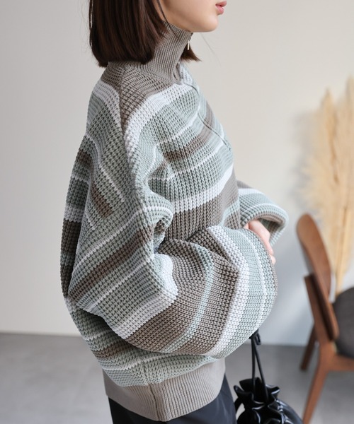 セール】【選べるサイズ】ハーフジップニット（その他トップス