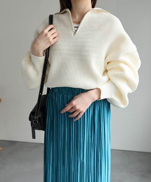 セール】【選べるサイズ】ハーフジップニット（その他トップス