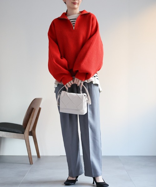 セール】【選べるサイズ】ハーフジップニット（その他トップス