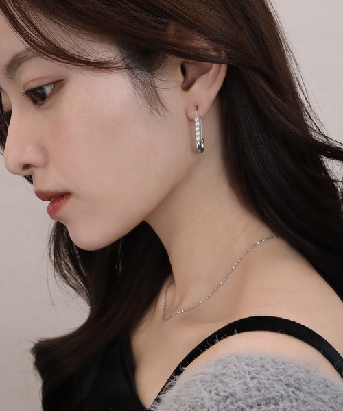 blackdia ocean(ブラックダイヤオーシャン)の「blackdia ocean パールセーフティーピンピアス(ピアス(両耳用)・レディース・シルバー/ゴールド・FREE)」の11枚目の写真