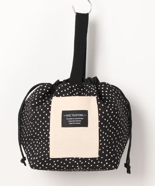 salle de bal(サルデバル)の「polka polka / ポルカポルカ ワンハンドル 巾着 保冷バッグ ランチバッグ お弁当バッグ 651 301123456789 SDI(お弁当箱・レディース・ブラック系その他/その他1/アイボリー/ブラック/ライトグリーン/その他2/その他3/ベージュ/その他4・FREE)」の4枚目の写真