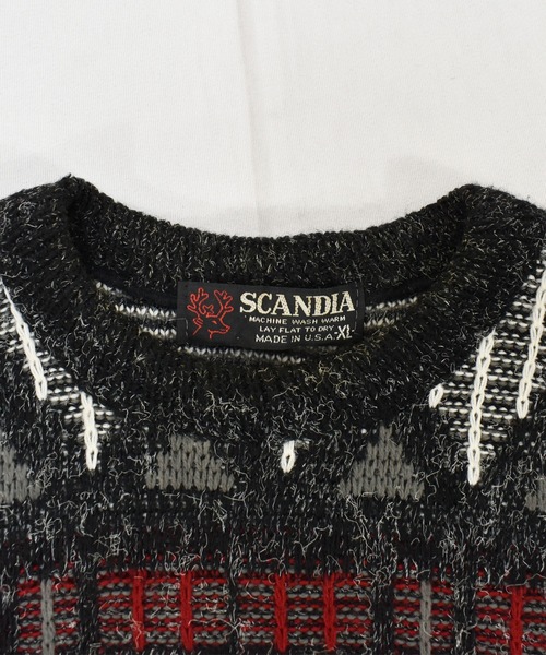 ヴィンテージ古着】80-90's SCANDIA マルチカラー デザイン