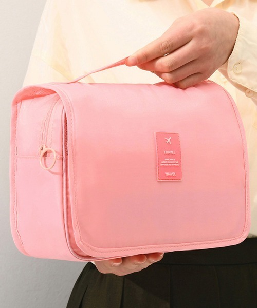 Miniministore（ミニミニストア）の「吊り下げメイクポーチ大容量トラベルポーチ（ポーチ・レディース・ベージュ/ネイビー/ダークグレー/アクア/ピンク/ブルー/ホワイト/ブラック・FREE）」の8枚目の写真