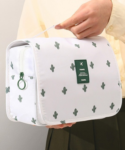 Miniministore（ミニミニストア）の「吊り下げメイクポーチ大容量トラベルポーチ（ポーチ・レディース・ベージュ/ネイビー/ダークグレー/アクア/ピンク/ブルー/ホワイト/ブラック・FREE）」の13枚目の写真